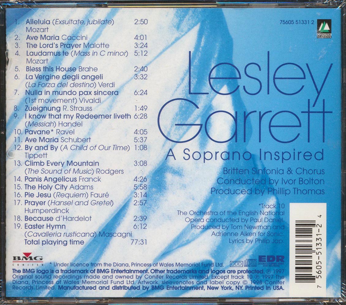 Lesley Garrett - A Soprano Inspired Music CD
