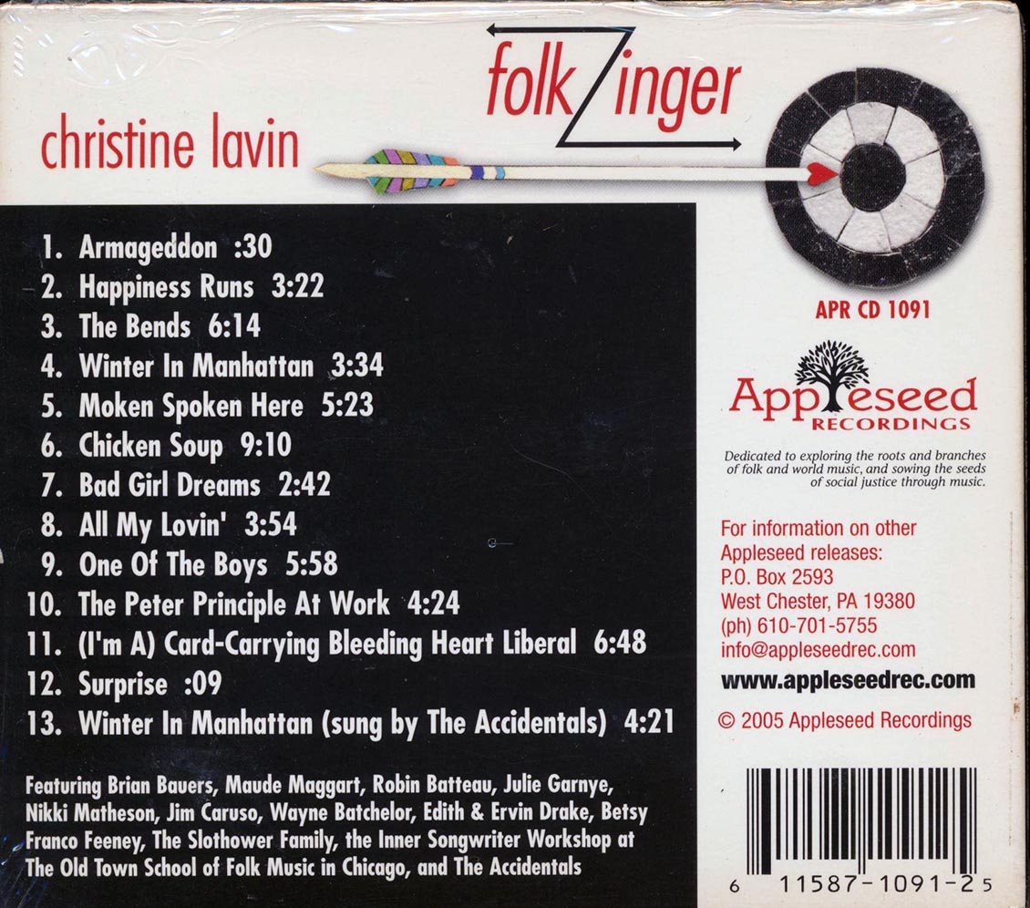 Christine Lavin - FolkZinger Music CD