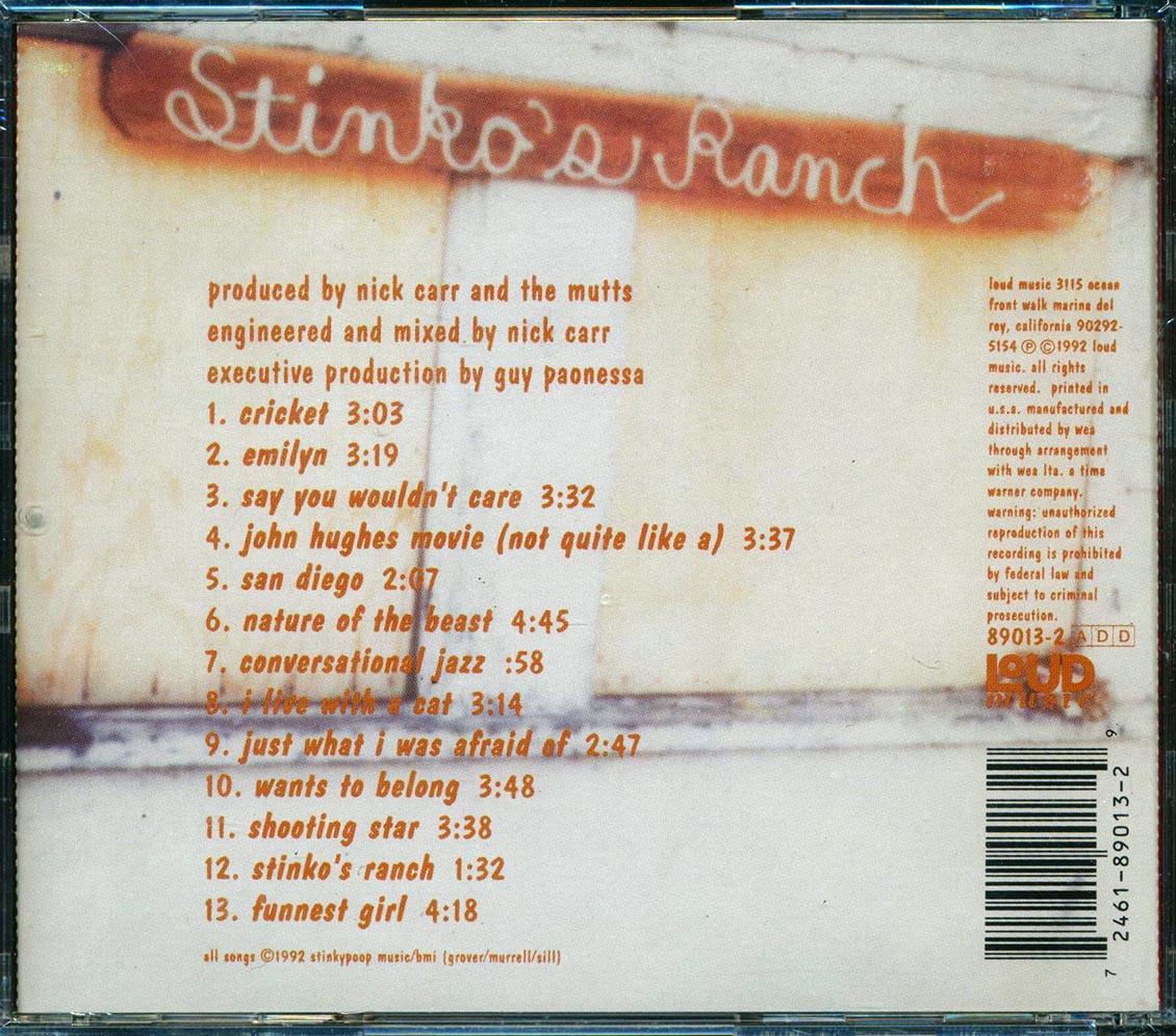The Mutts - Stinko's Ranch Music CD