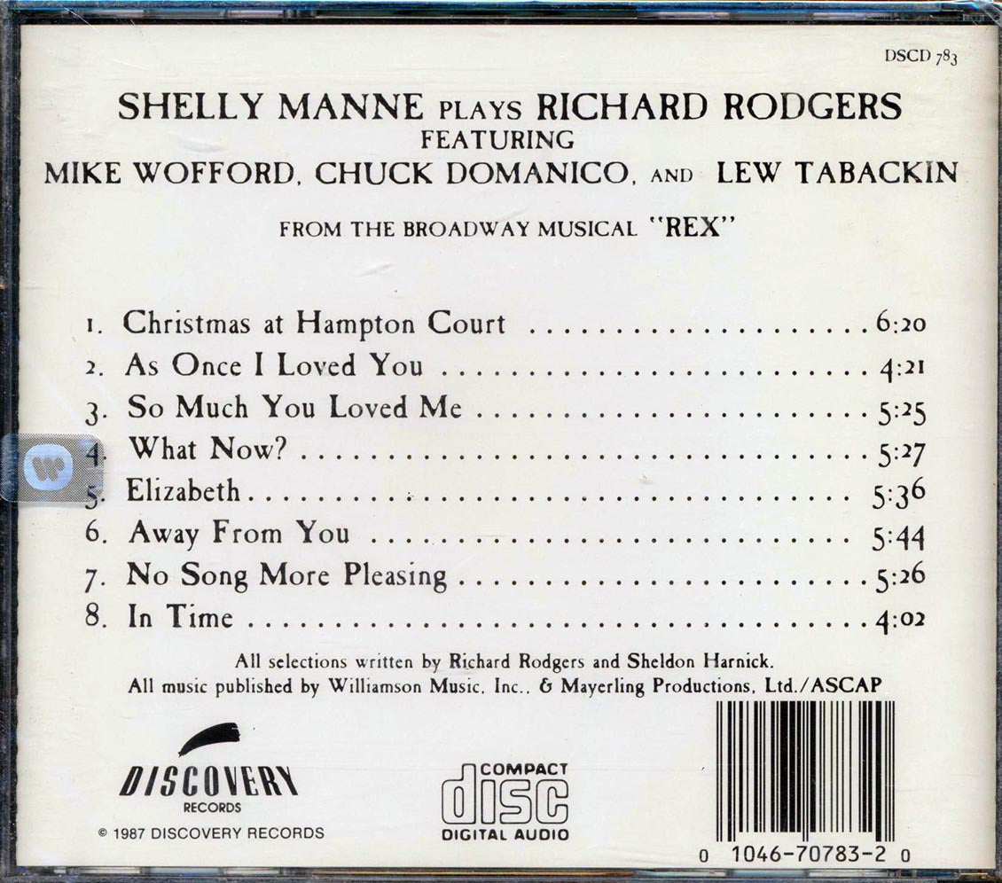 Shelly Manne - Plays Richard Rodgers Music CD
