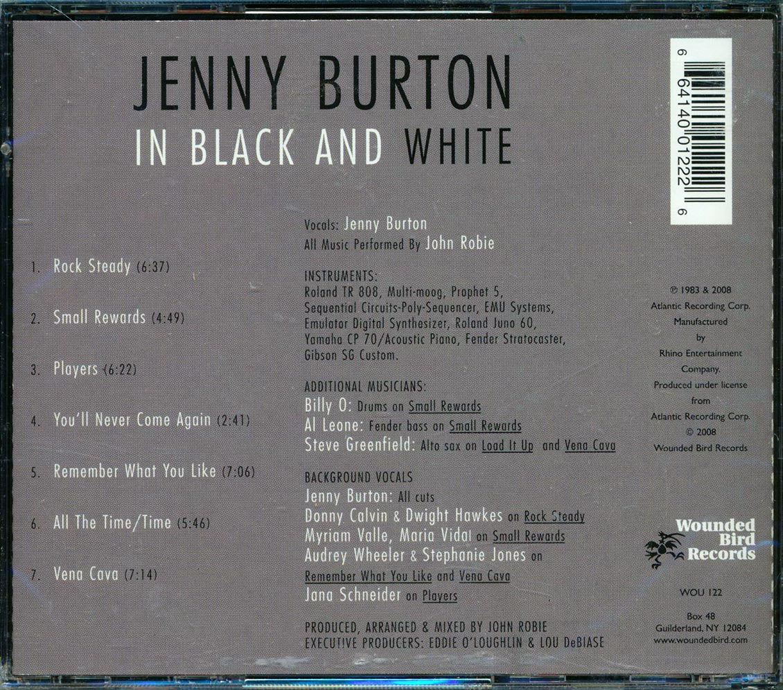 Jenny Burton - In Black And White Music CD