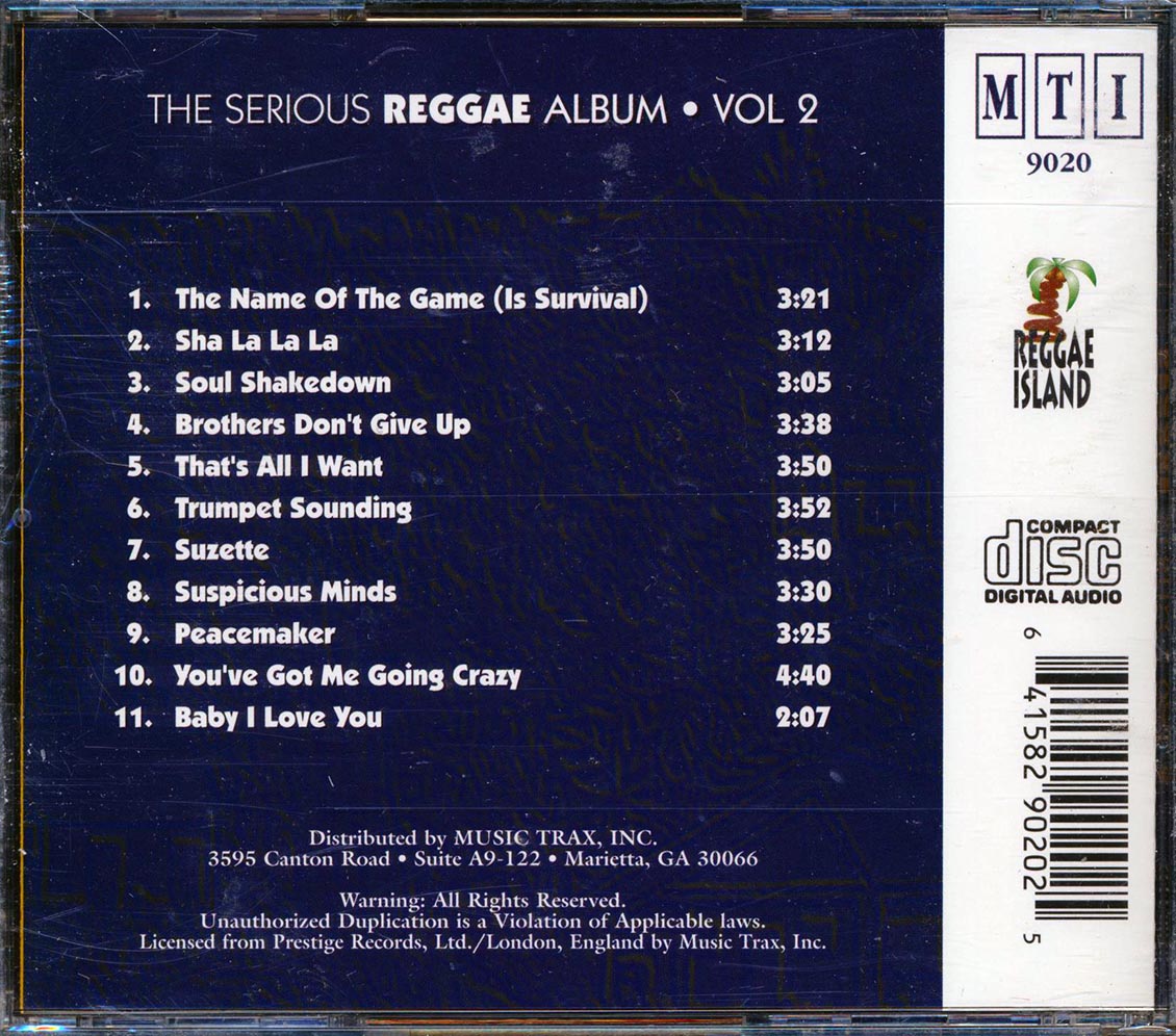 Devon Russell, Sugar Minott, Leonard Dillon, Bob Marley, Etc. - The Serious Reggae Album Volume 2 Music CD
