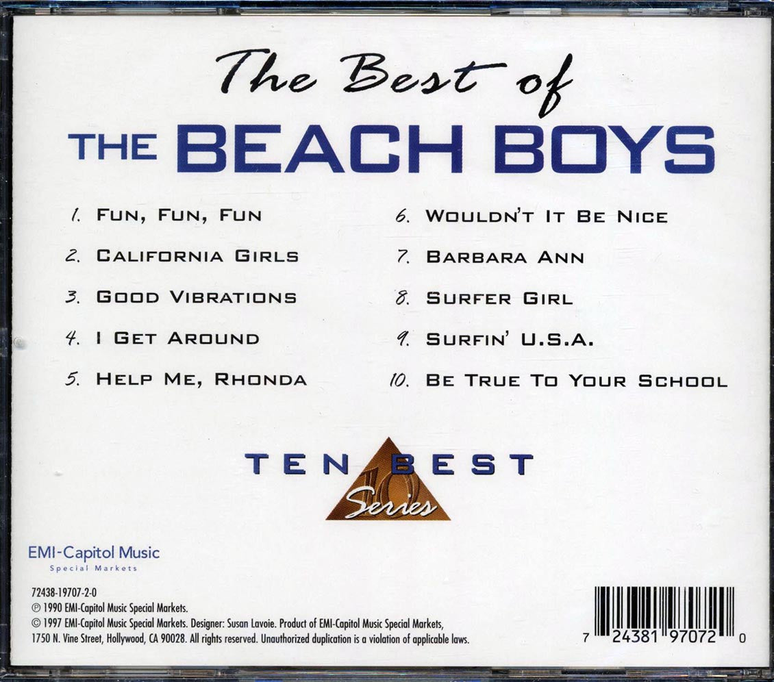 Beach Boys The Best Of The Beach Boys Music CD