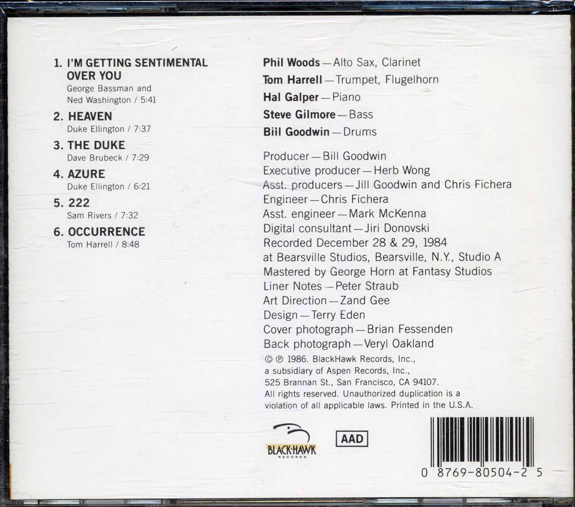 The Phil Woods Quintet Heaven Music CD