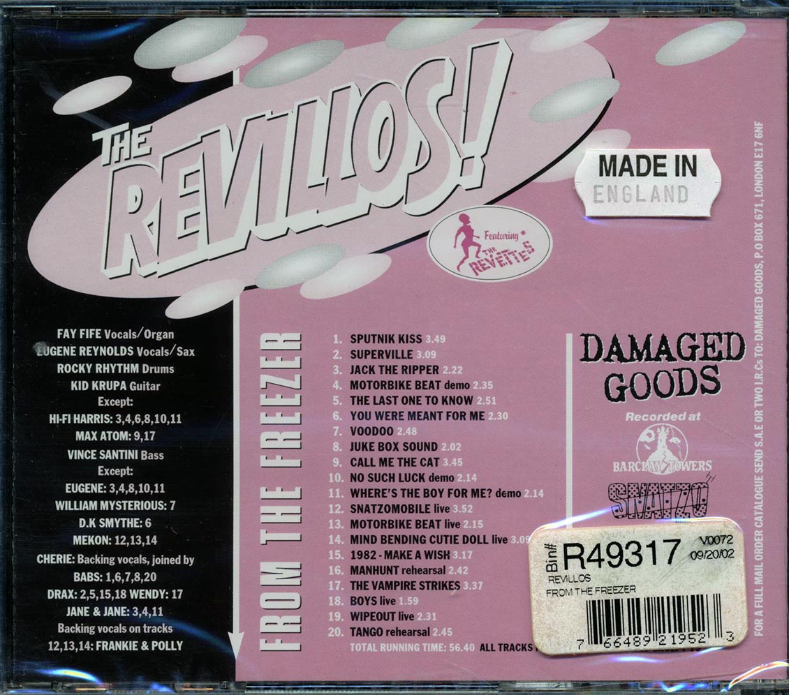 The Revillos From The Freezer Music CD