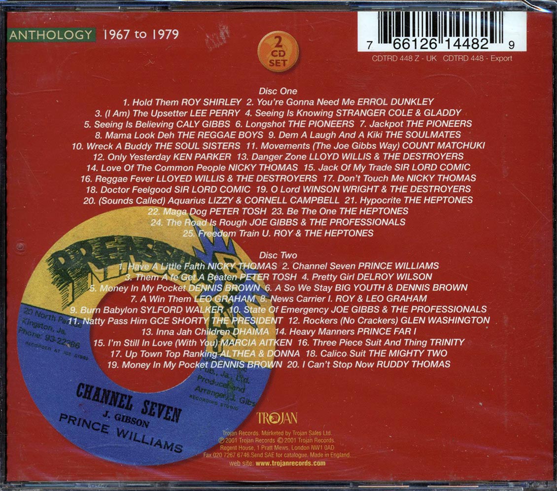 Sylford Walker U Roy The Pioneers Althea & Donna The Heptones Etc Sylford Walker U Roy The Pioneers Althea & Donna The Heptones Etc Anthology 1967 To 1979 Love Of The Common People 45 tracks 2xCD Music CD