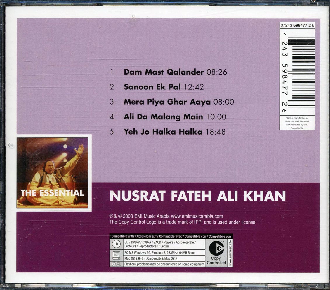 Nusrat Fateh Ali Khan The Essential Nusrat Fateh Ali Khan Music CD