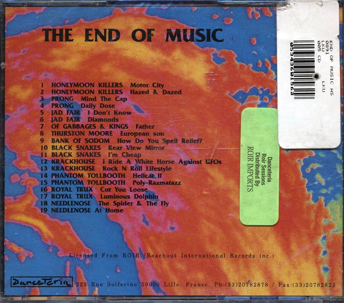 The Honeymoon Killers, Prong, Jad Fair, Etc. - The End Of Music As We Know It (marked/ltd stock) Music CD