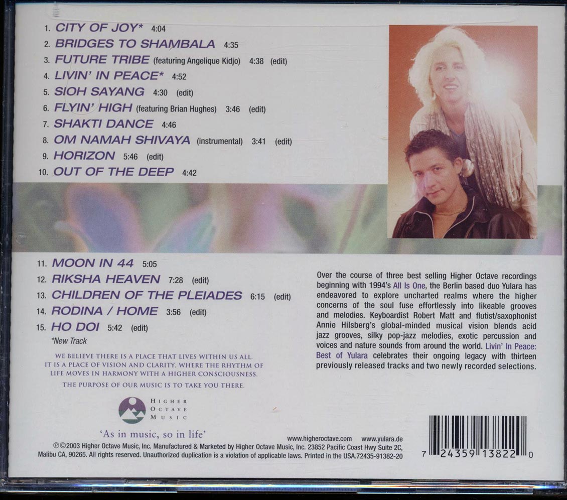 Yulara - Livin' In Peace Music CD