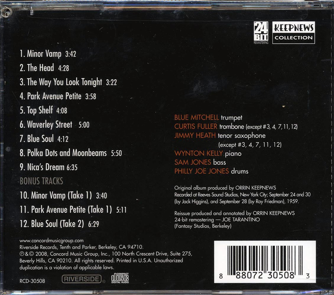 Blue Mitchell Sextet - Blue Soul (24-bit mastering) (remastered) Music CD