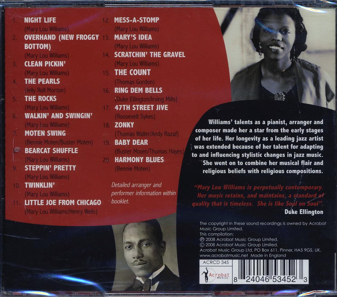 Mary Lou Williams, Andy Kirk & His Clouds Of Joy - 1930-1941 Featuring Andy Kirk & His Twelve Clouds Of Joy Music CD