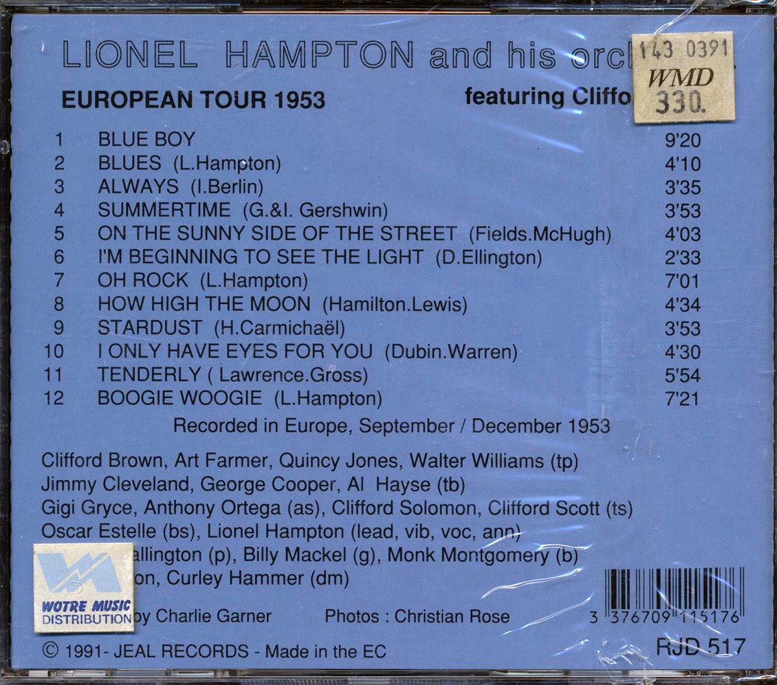 Lionel Hampton - Stockholm 1953 Music CD