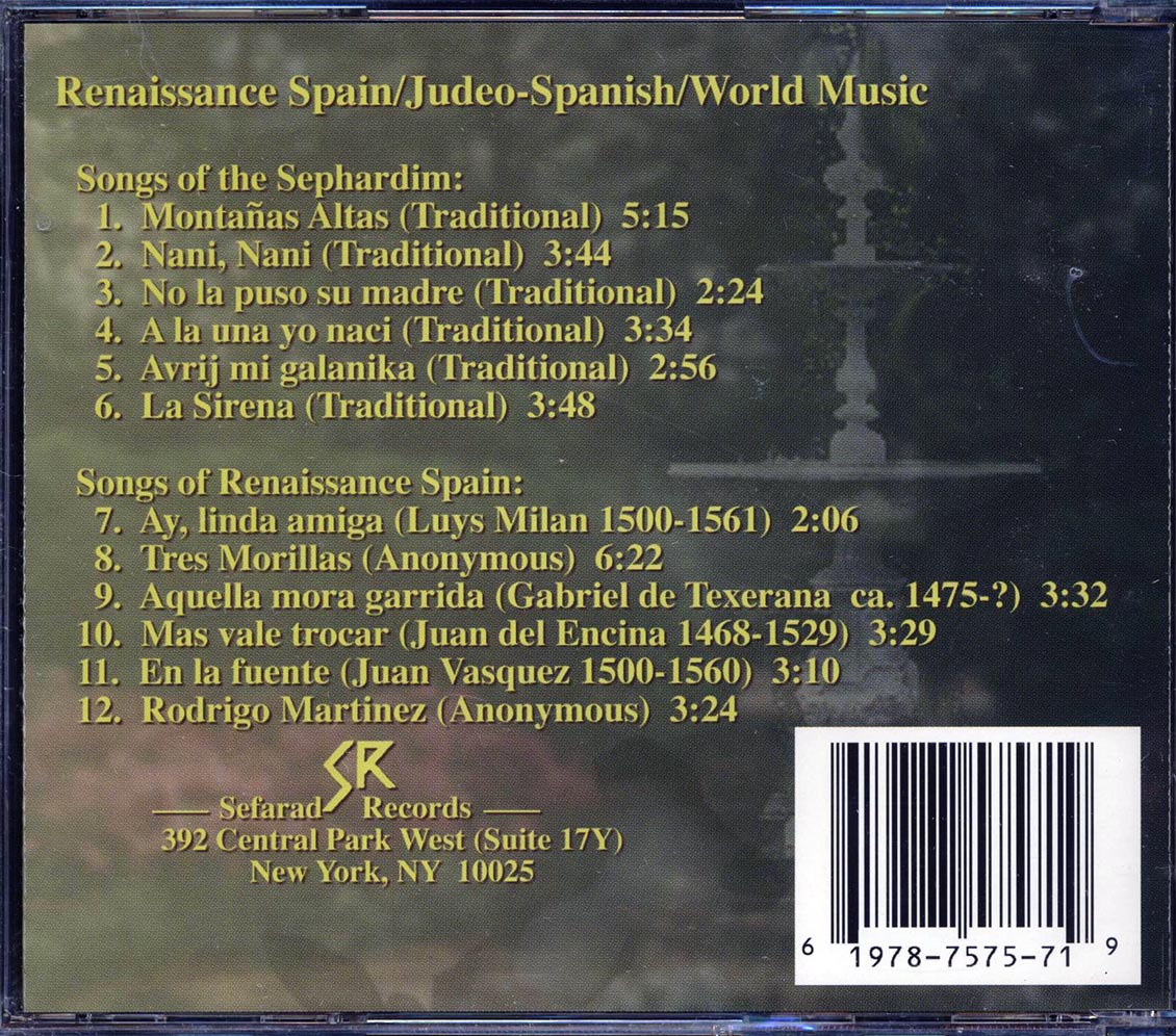 The Gerard Edery Ensemble, Linda Amiga - Love Songs Of The Sephardim And Renaissance Spain Music CD