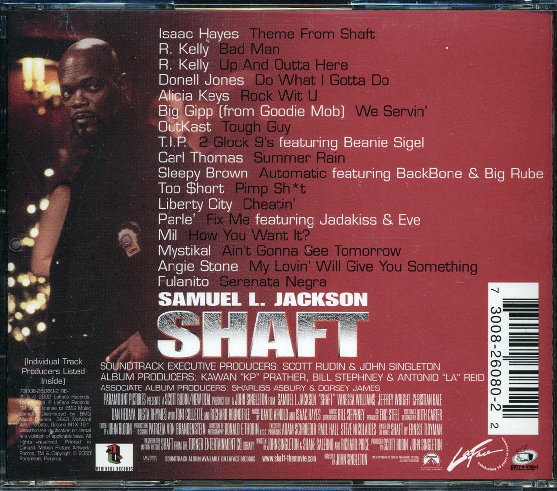 Isaac Hayes, R Kelly, Alicia Keys, Etc. - Music From And Inspired By Shaft Music CD
