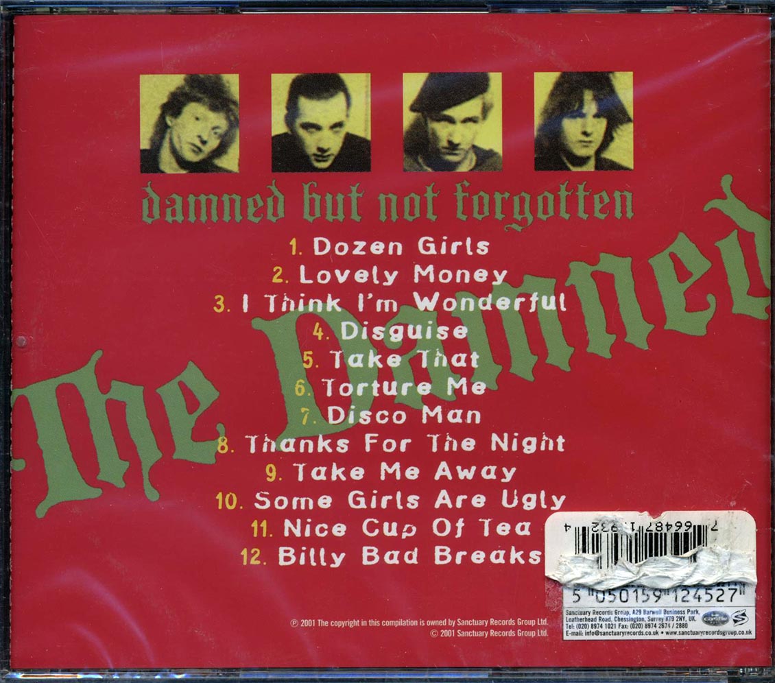 The Damned - Damned But Not Forgotten Music CD