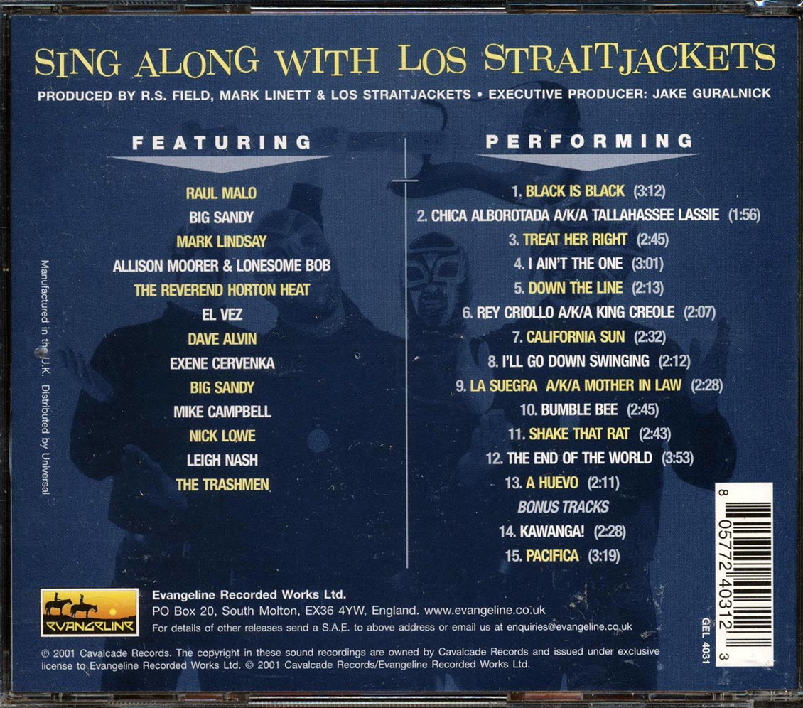 Los Straitjackets - Sing Along With Los Straitjackets Music CD