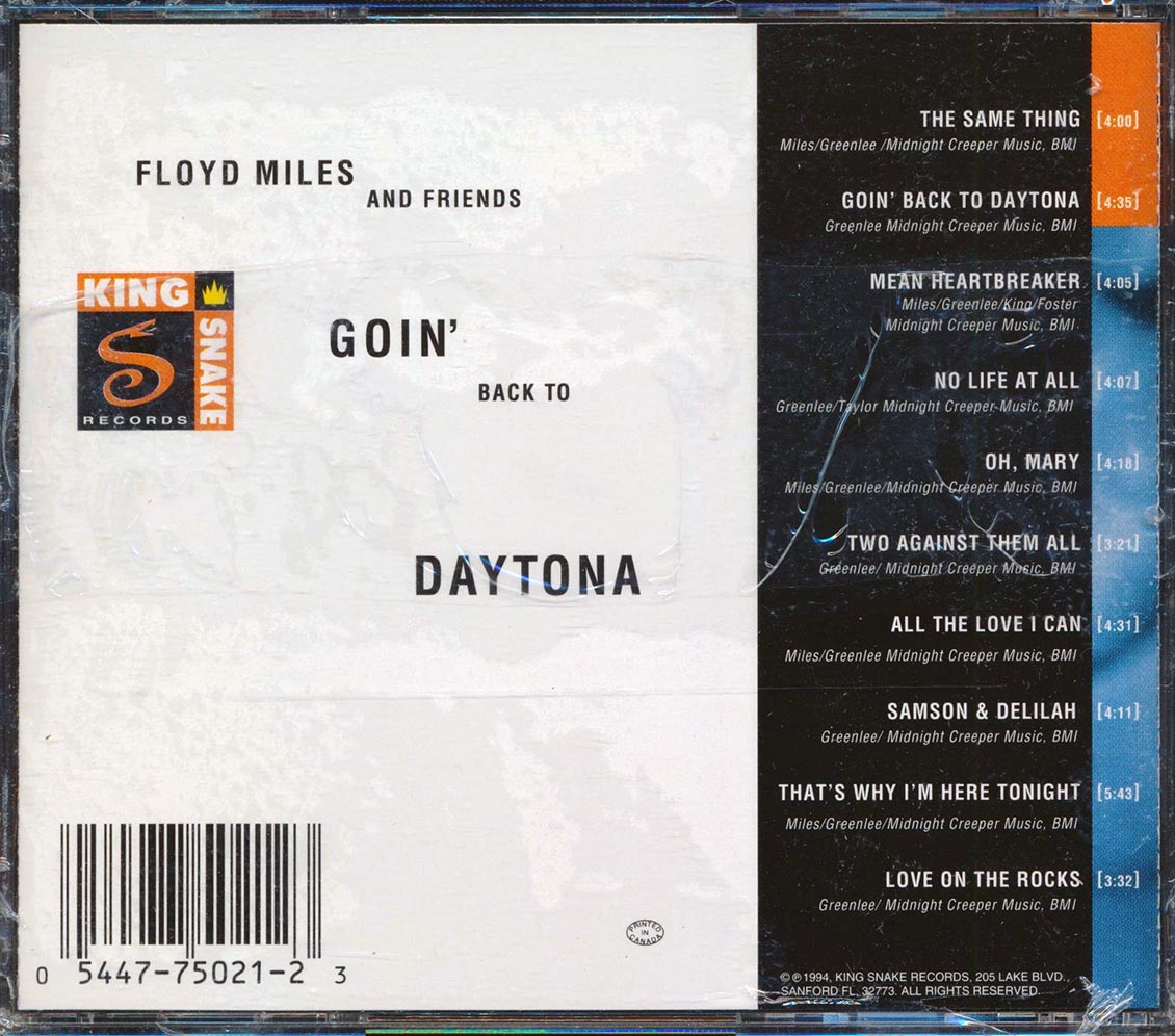 Floyd Miles Goin' Back To Daytona Music CD