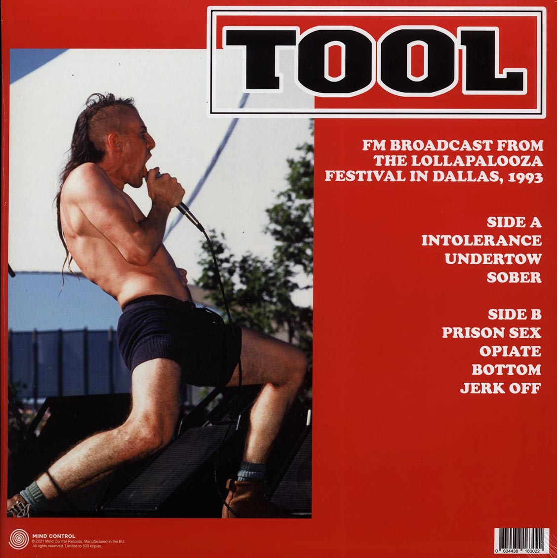 Tool Live At The Starplex Amphitheatre, Dallas, TX August 1st 1993 FM Broadcast ltd. 500 copies made Vinyl Record