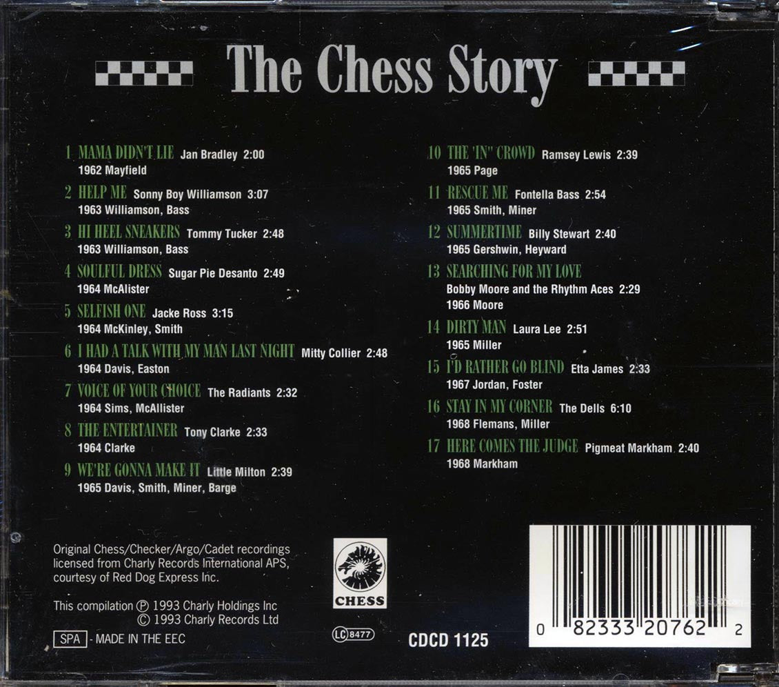 Sonny Boy Williamson, Jan Bradley, Tommy Tucker, Etc. - The Chess Story Volume 3: From R & B To Soul Music CD