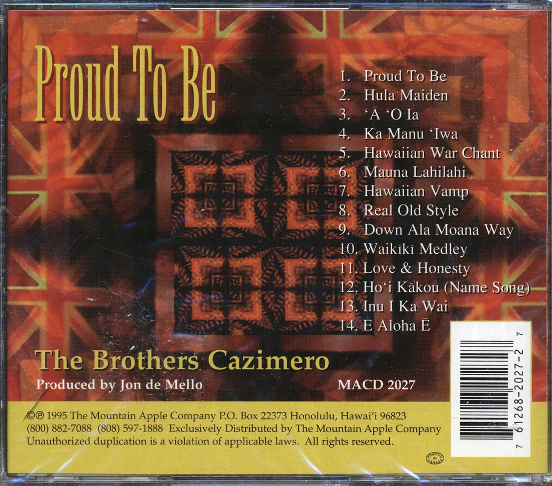 The Brothers Cazimero - Proud To Be Music CD