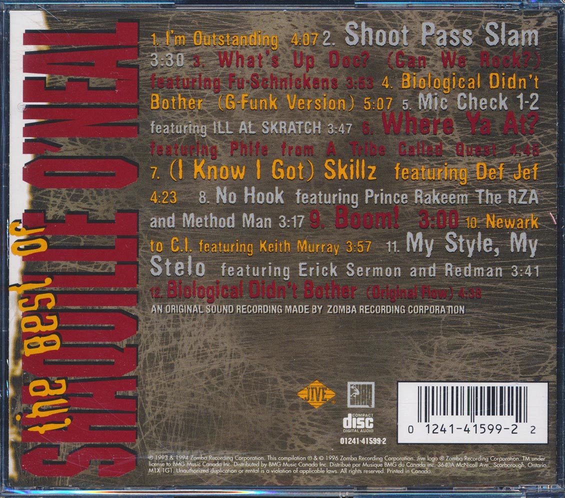 Shaquille O'Neal - The Best Of Shaquille O'Neal Music CD