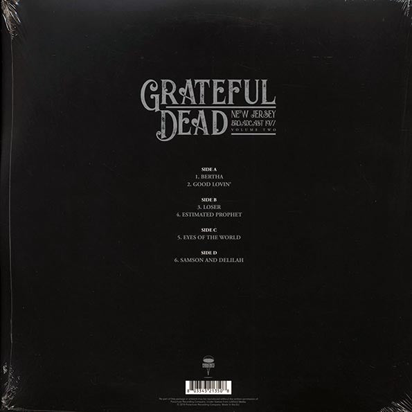 Grateful Dead New Jersey Broadcast 1977 Volume 2 Vinyl Record