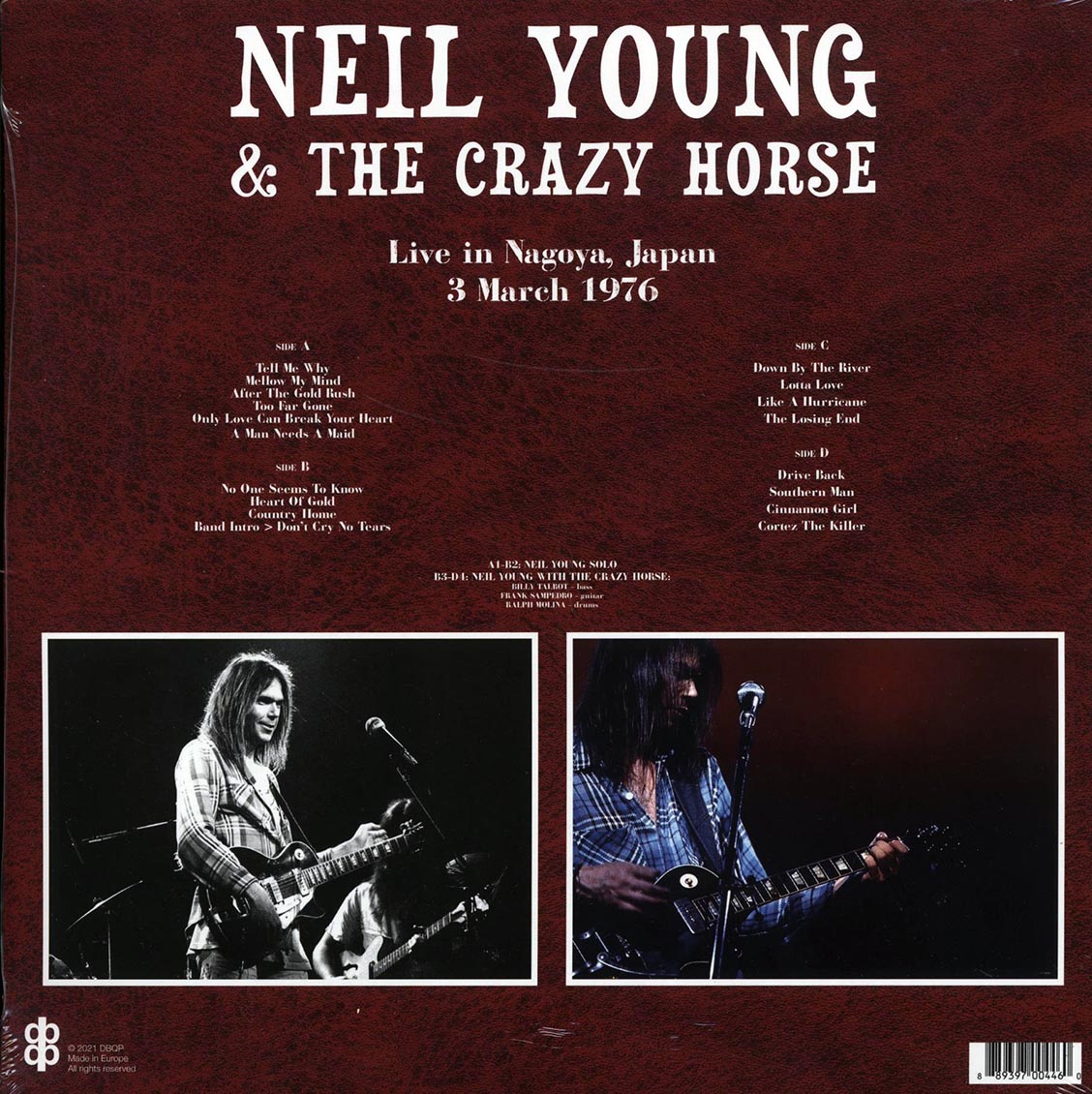 Neil Young & Crazy Horse - Live In Nagoya, Japan 3 March 1976 (2xLP) Vinyl Record