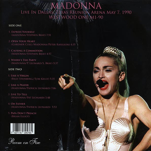 Madonna Live In Dallas 1990 Vinyl Record