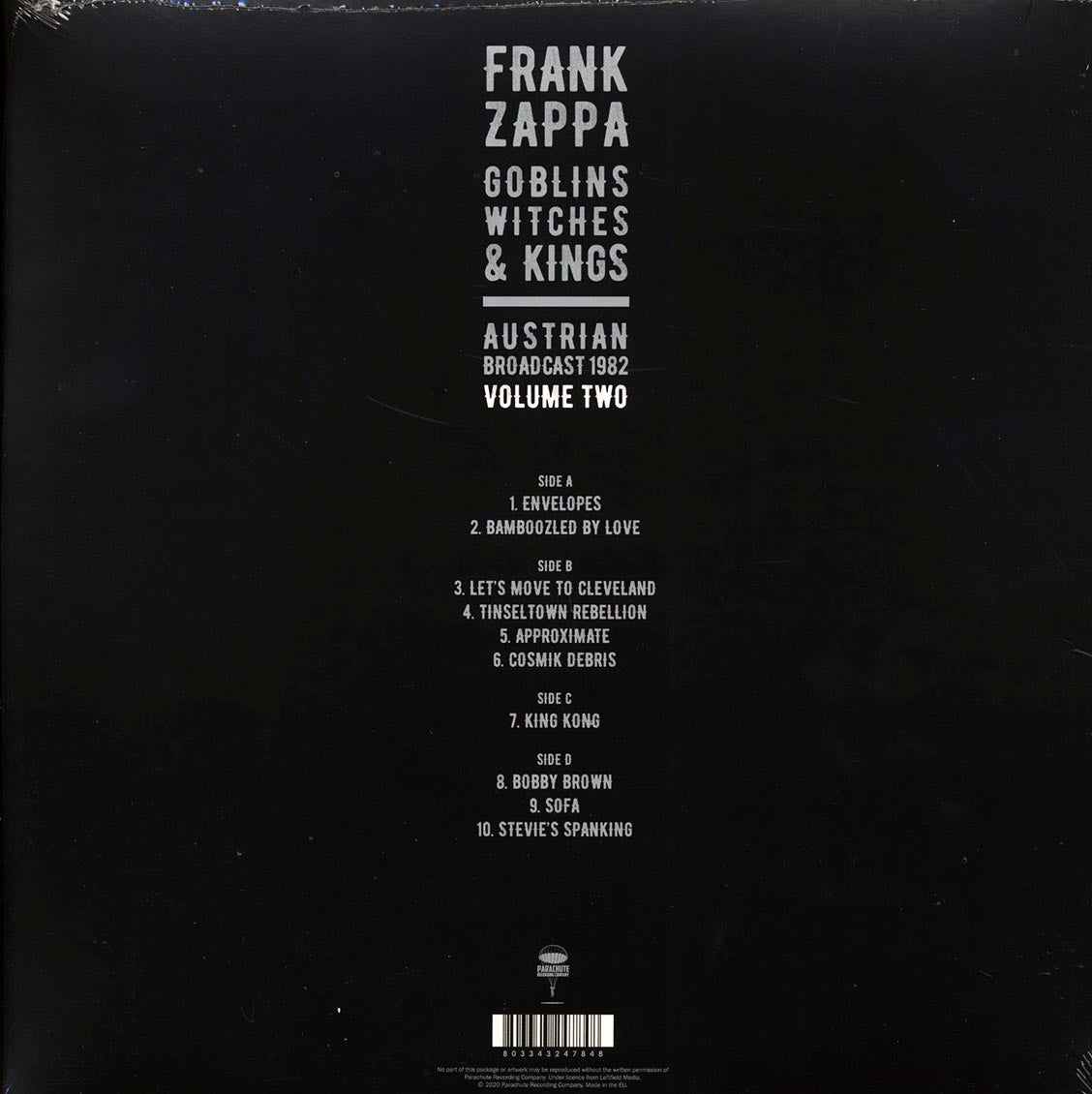 Frank Zappa - Goblins Witches & Kings Volume 2: Austrian Broadcast 1982 (2xLP) Vinyl Record