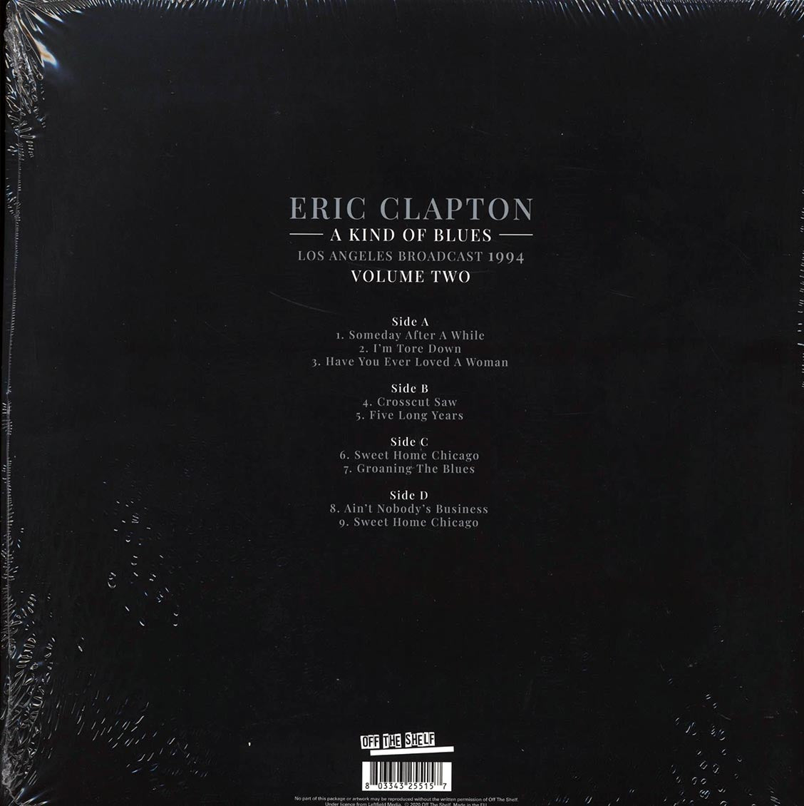 Eric Clapton A Kind Of Blues Volume 2: Los Angeles Broadcast 1994 2xLP Vinyl Record