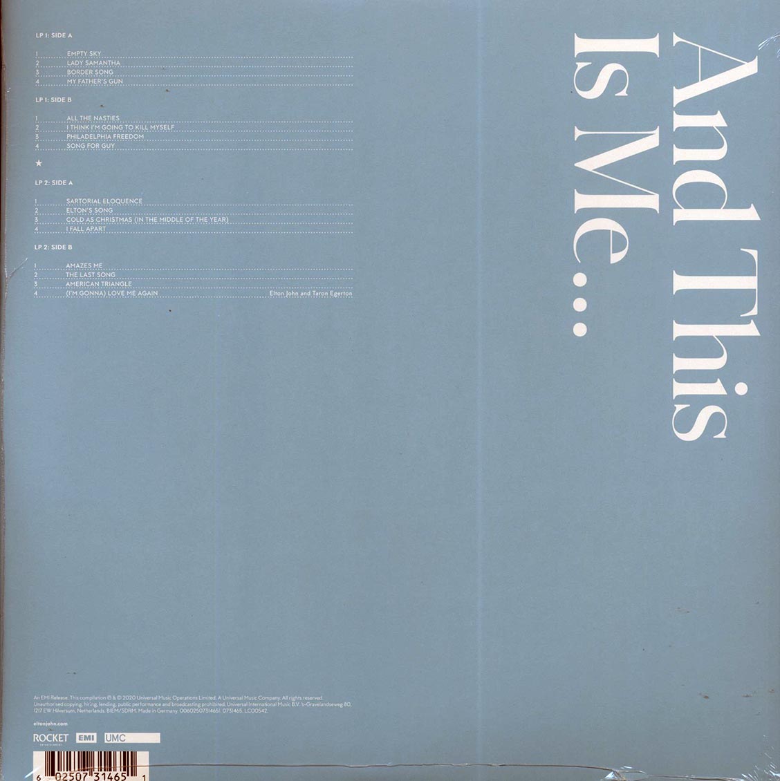 Elton John Jewel Box: And This Is Me 2xLP incl. mp3 180g Vinyl Record