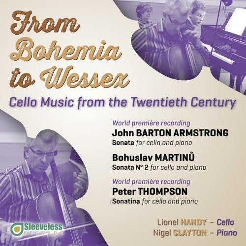 the album cover for Lionel Handy - From Bohemia to Wessex: Cello Music from the 20th