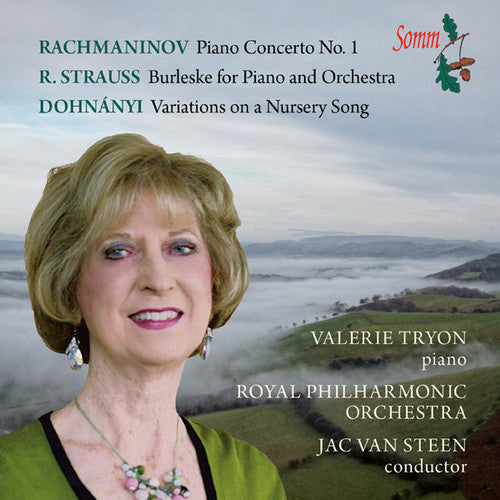 the album cover for Rachmaninov / Tryon / Rpo / Van Steen - Piano Concerto No. 1 / Variations on a Nursery