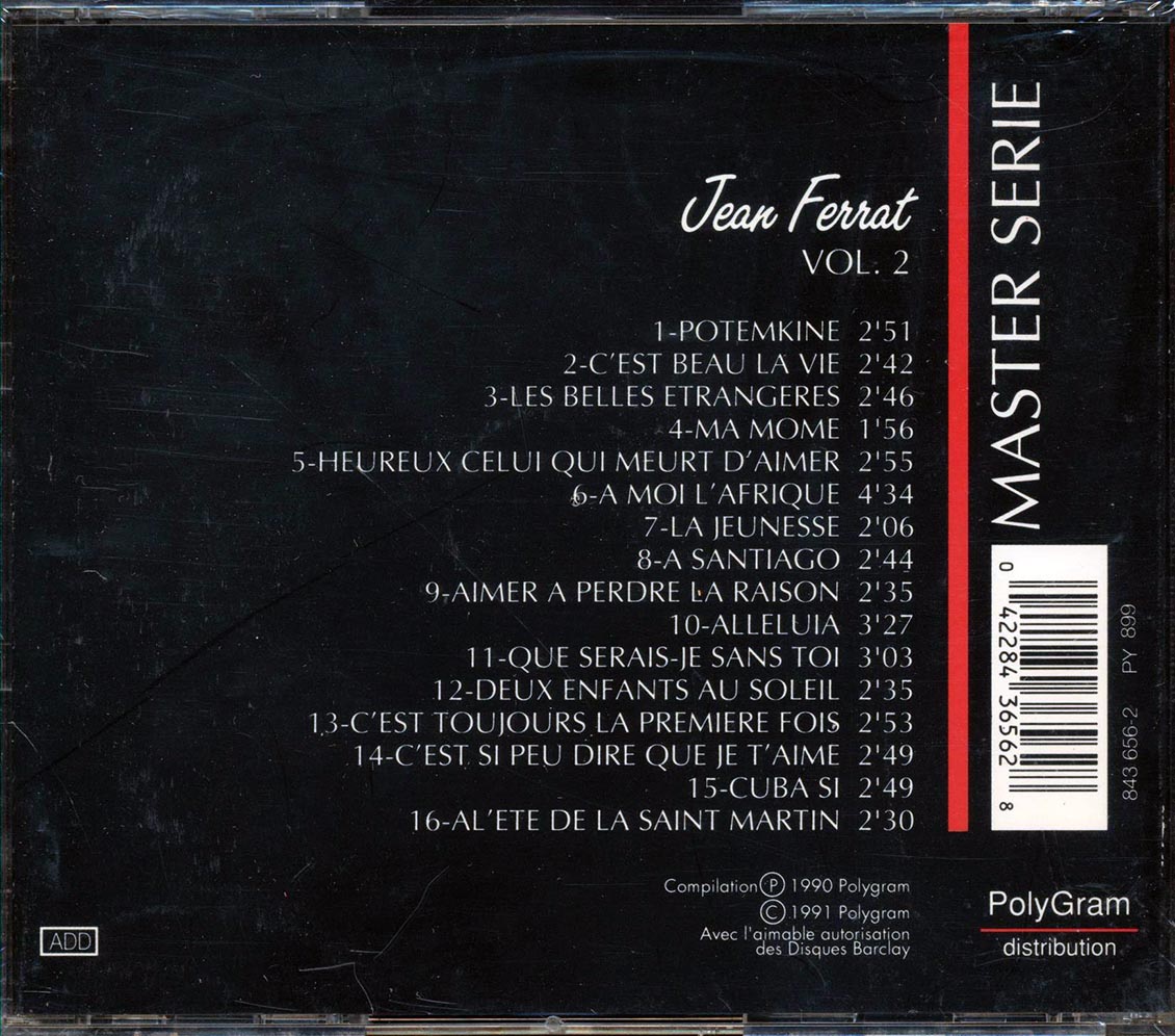 Jean Ferrat - Jean Ferrat Volume 2 Music CD