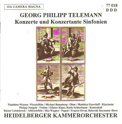 the album cover for Telemann / Heidelberger Kammer - Konzerte & Konzertante