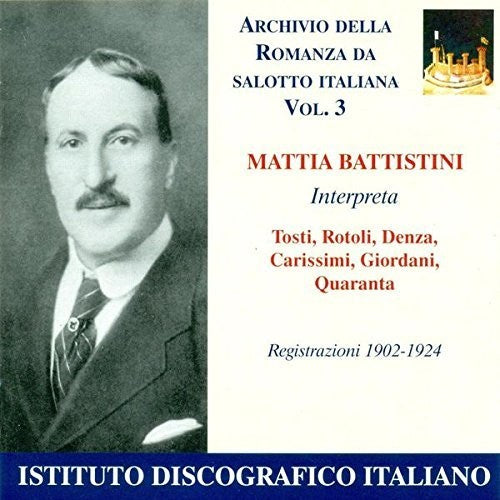 the album cover for MATTIA BATTISTINI - Vocal Recital
