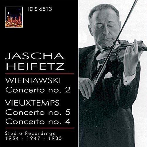 the album cover for Jascha Heifetz - Violin Con
