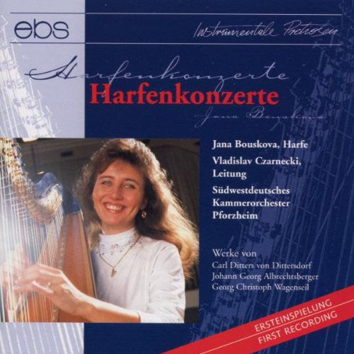 the album cover for Jana Bouskova / Sw Germ Cham Orch, Czarnecki - Harp Cti: Dittersdorf, Albrechtsberger, Et Al
