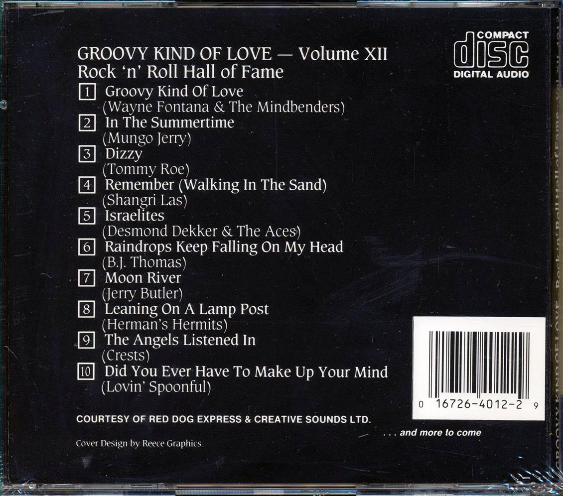 Shangri-Las, Wayne Fontana & The Mindbenders, Tommy Roe, Etc. - Rock N Roll Hall Of Fame Volume XII Music CD