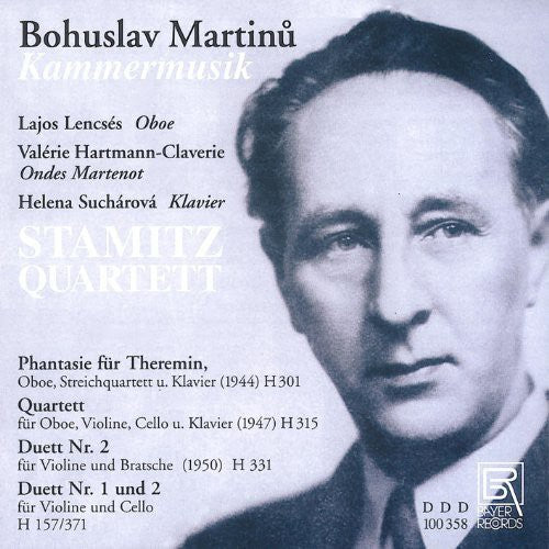the album cover for Martinu / Lencses / Sucharova / Stamitz Quartet - Chamber Music