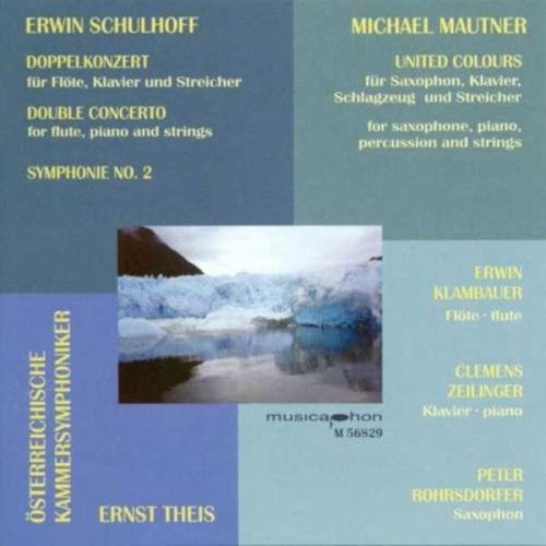 Schulhoff / Klambauer / Zellinger / Theis - Double Concerto For Flute Piano & Strimgs: Sym 2 - Music CD