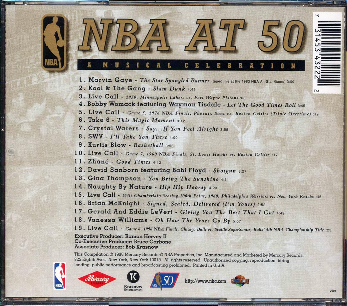 Marvin Gaye, Kool & The Gang, Take 6, Etc. - NBA At 50: A Musical Celebration Music CD