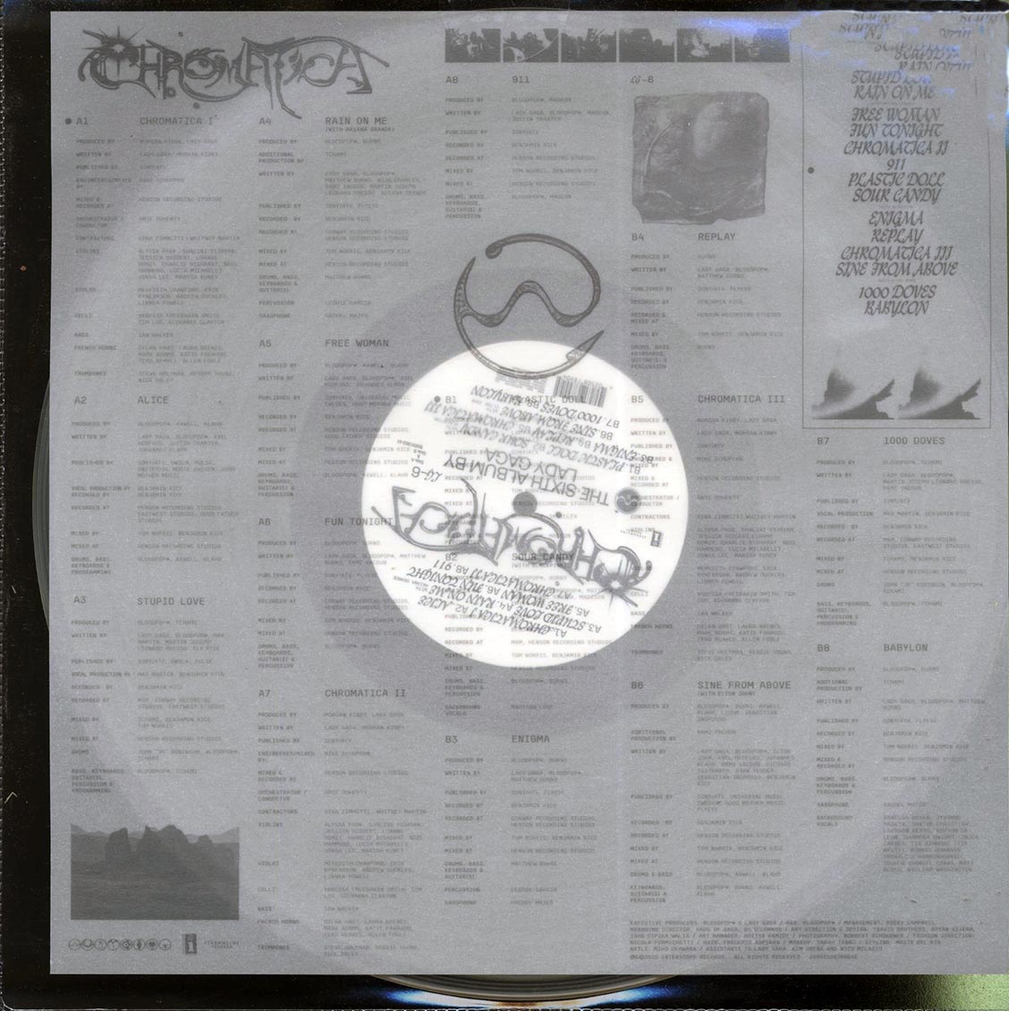 Lady Gaga Chromatica clear Vinyl Record