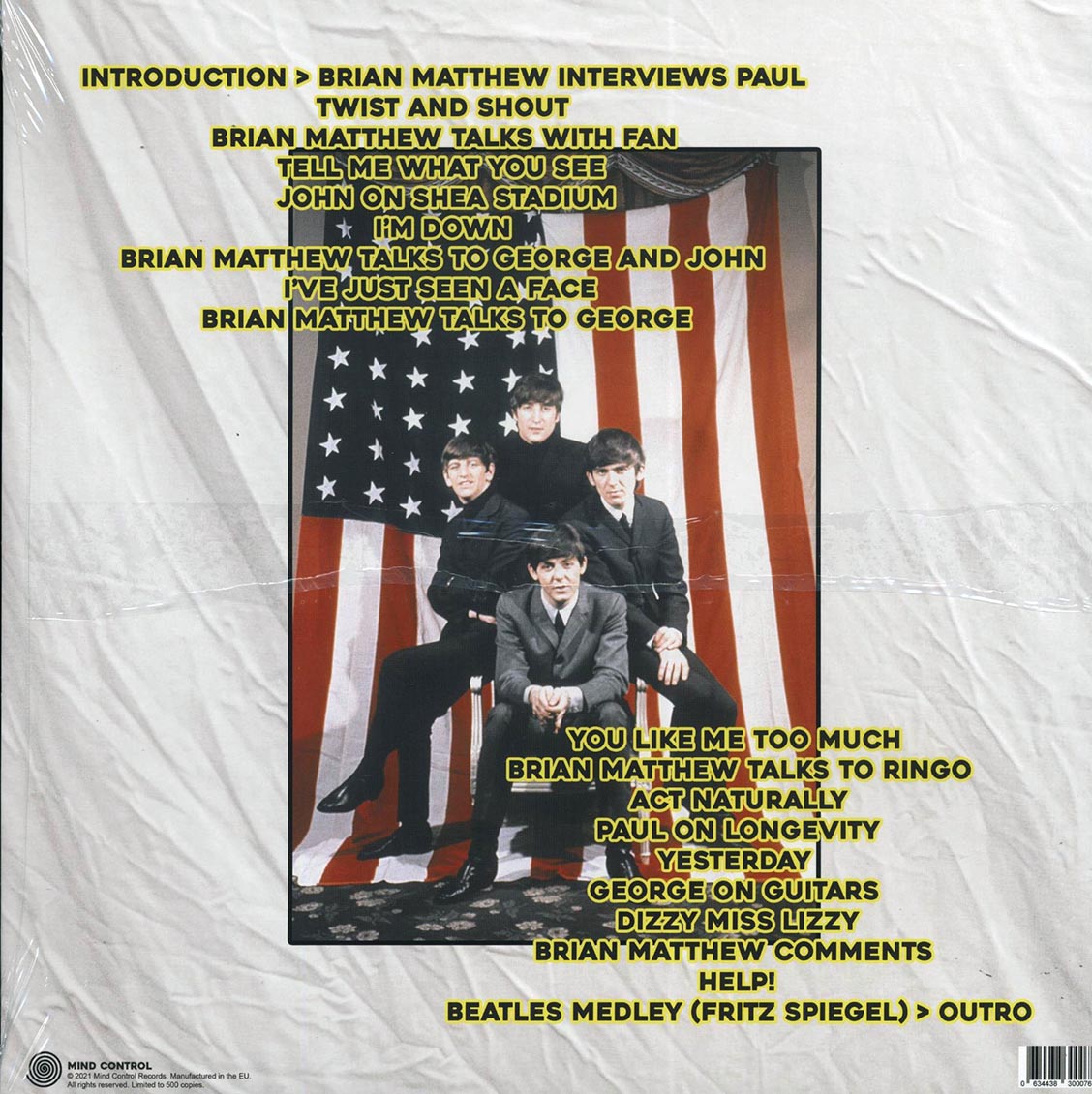 The Beatles Rain Or Shine! 1965 US Tour FM Broadcast ltd. 500 copies made Vinyl Record