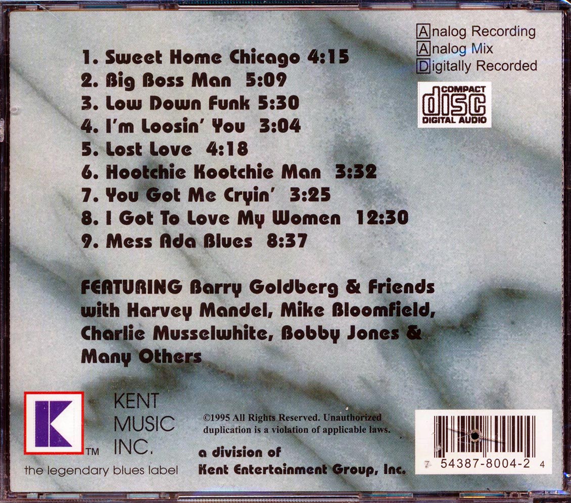 Barry Goldberg, Bobby Jones, Mike Bloomfield, Etc. - Blues From Chicago (marked/ltd stock) Music CD