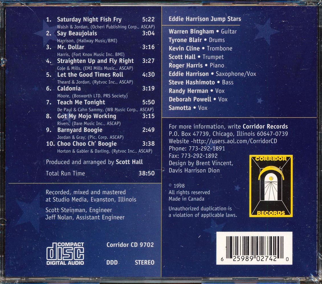 Eddie Harrison Jump Stars - Eddie Harrison Jump Stars Music CD