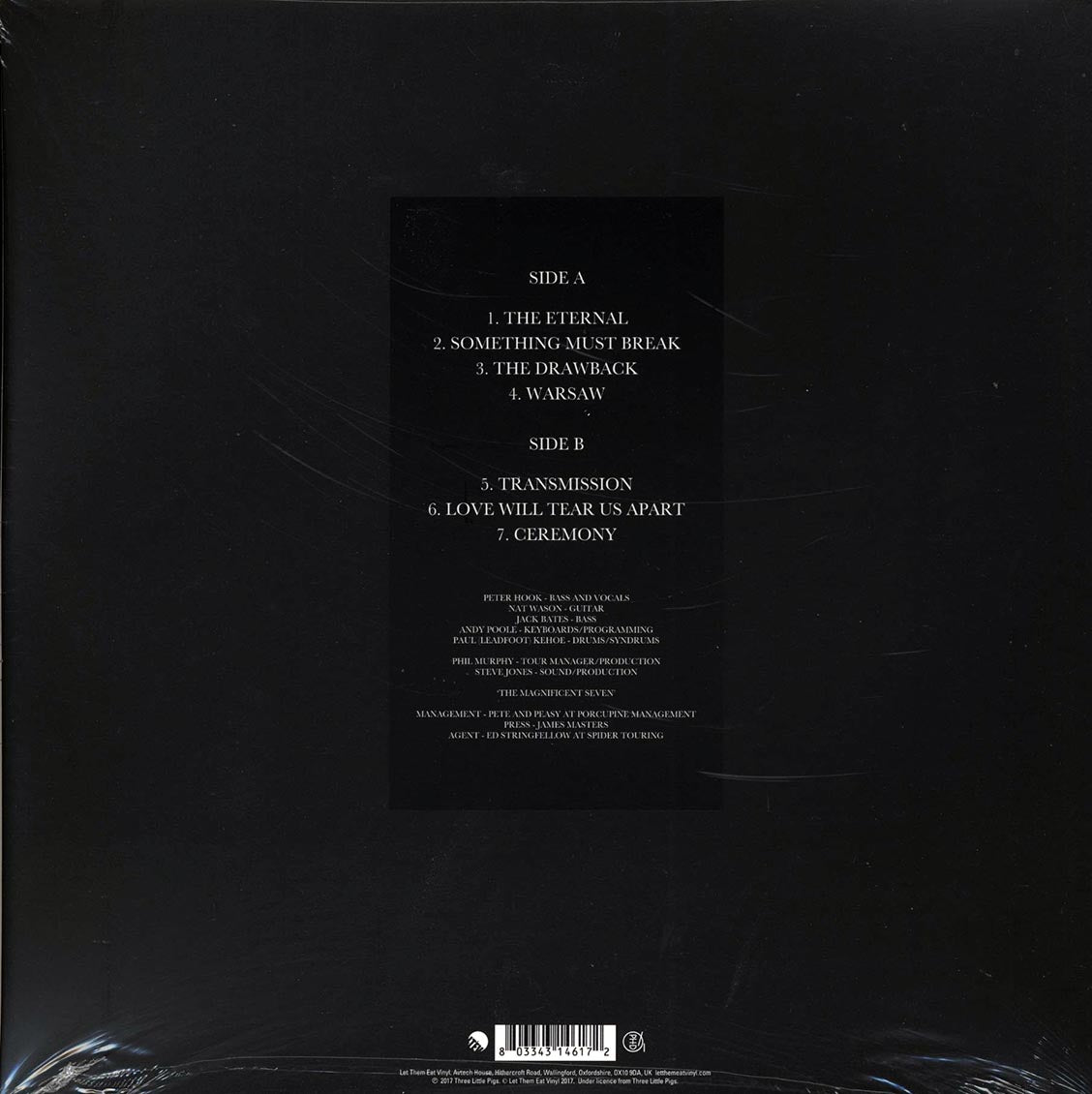 Peter Hook & The Light - Unknown Pleasures Tour 2012 Volume 3: Live In Leeds, The Cockpit, 29/11/12 (RSD 2017) (ltd. ed.) (clear vinyl) Vinyl Record
