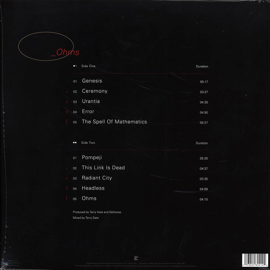Deftones - Ohms Vinyl Record