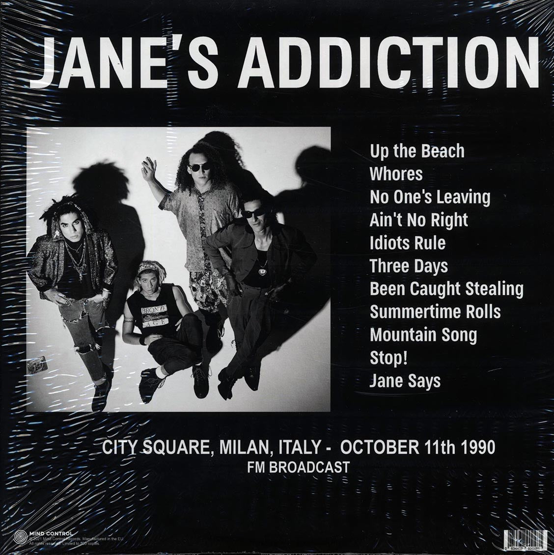 Jane's Addiction City Square, Milan, Italy, October 11th 1990 FM Broadcast ltd. 500 copies made Vinyl Record