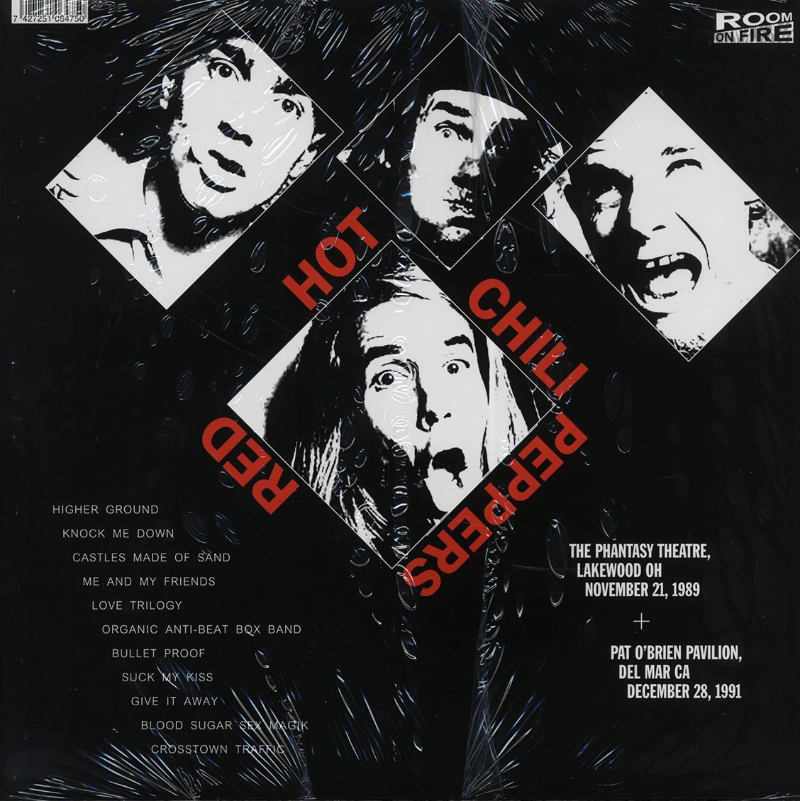 Red Hot Chili Peppers Westwood One FM: The Phantasy Theatre, Lakewood, OH November 21 1989, Pat O'Brien Pavilion, Del Mar, CA December 28, 1991 Vinyl Record